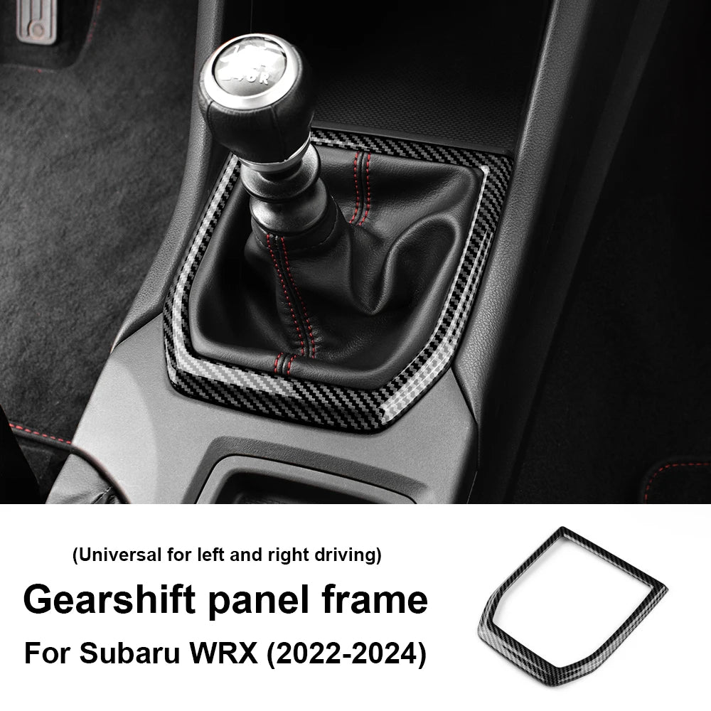 For Subaru WRX/ WRX STI 2022 2023 2024 ABS Carbon Fiber Sticker Car Gear Shift Panel Cover Interior Trim RHD LHD Accessories