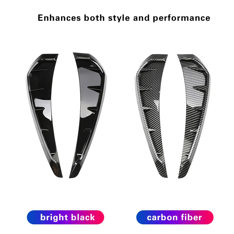 Pairs 35cm Car Fender Side Air Vent Cover Trim Modified Carb