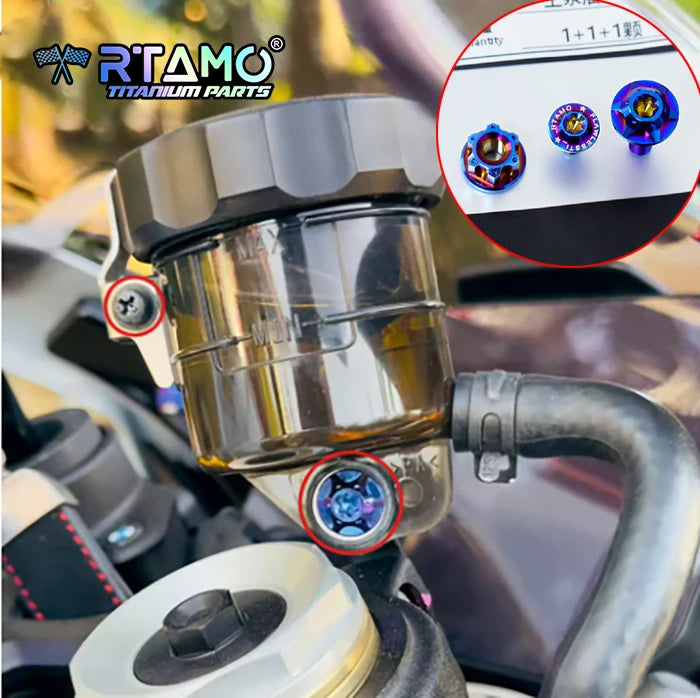 RTAMO Titanium Alloy Bolts for Yamaha YZF-R1 Front Caliper ABS Sensor Brake Disc Oil Tank Side Cover Screw Nuts Pin