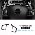 For Renault Clio 4 2013 2014 2015 2016 2017 2018 Soft Carbon Fiber Sticker LHD RHD Car Sides of Center Console Outlet Frame Trim