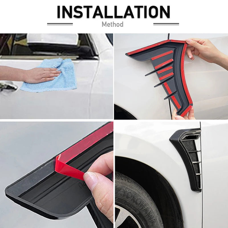 Multipurpose Universal Carbon Fiber Black Car Decorative Cel