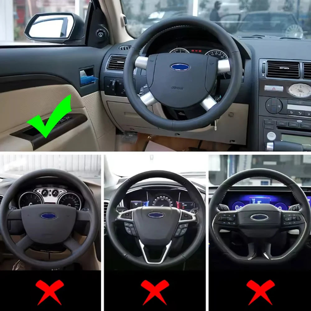 4Pcs/Set Interior Car Steering Wheel Panel Cover Trim Sticke