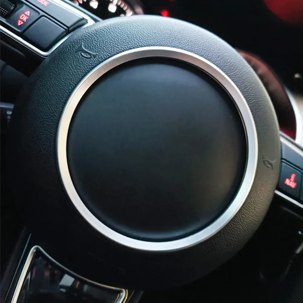 Car Steering Wheel Center Ring Decor Trim Cover for Audi A4 
