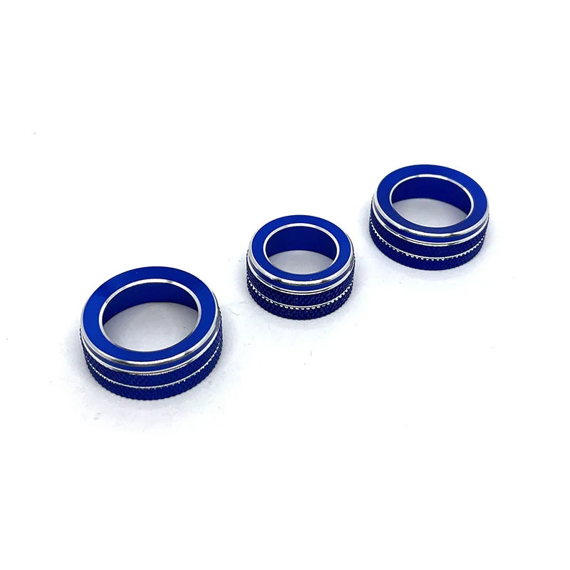 Dashboard AC Control Switch Knob Decoration Ring Metal Trim Cover For AUDI A3 S3 Interior Accessories