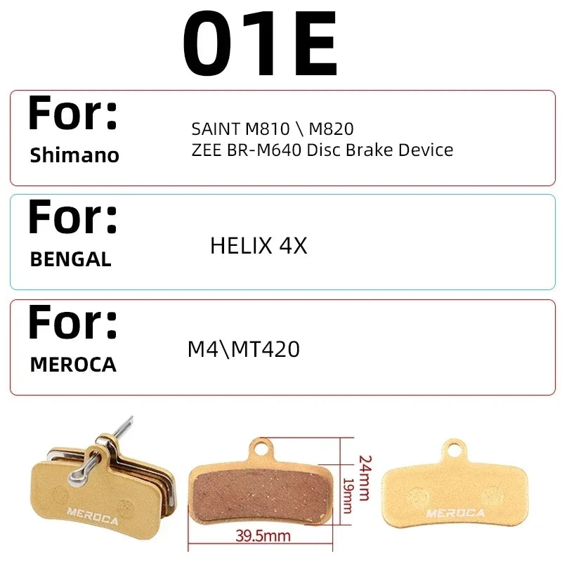 MEROCA 4 Piston Mtb Bike Hydraulic Brake Pads For Saint M810