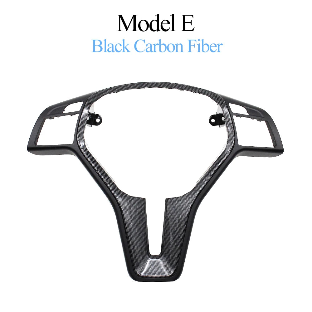 Carbon Fiber Car Steering Wheel Cover Trim Chrome Outer Panel Replacement For Benz C E GLK CLS Class W176 W204 W212 GLK204 W218