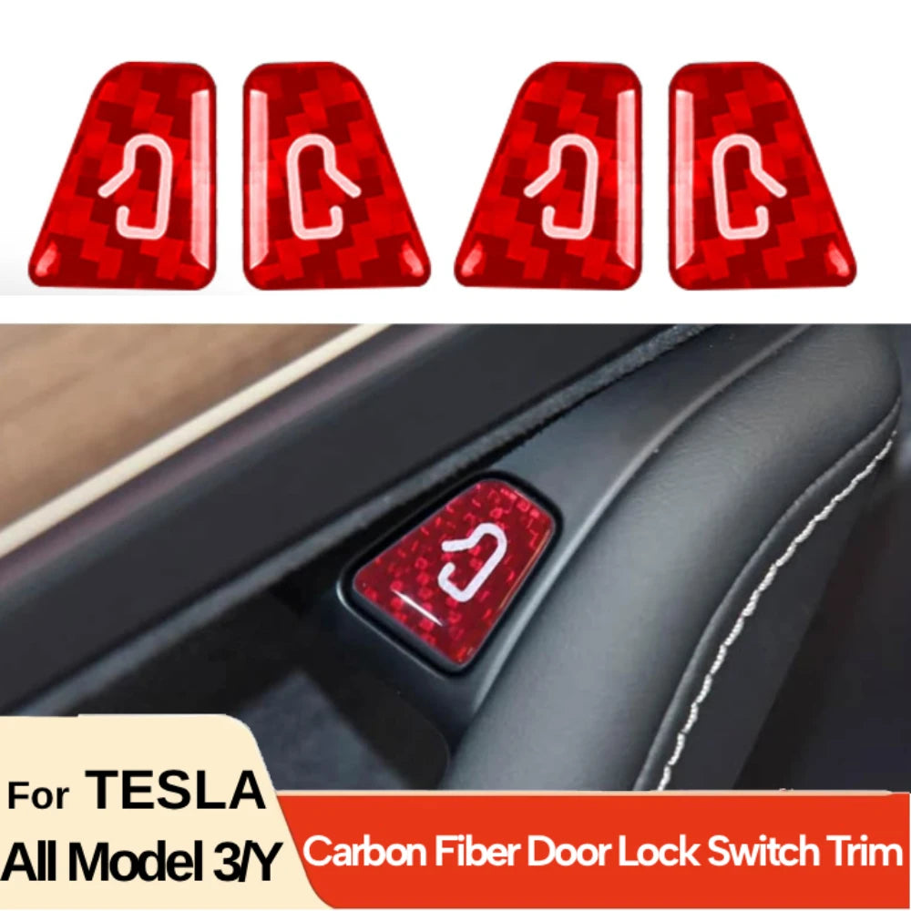 For Tesla Door Switch Button Sticker Model 3 Y 2019-2025 Car