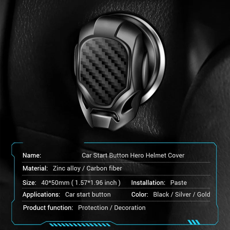 Car Ignition Start Switch Protective Cover Onekey Start Stop