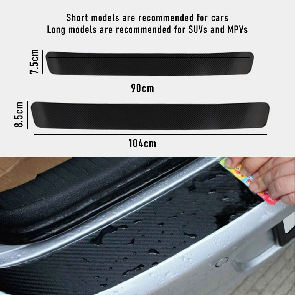 Universal Rear Trunk Guard Plate Sticker Car Rear Bumper Tri