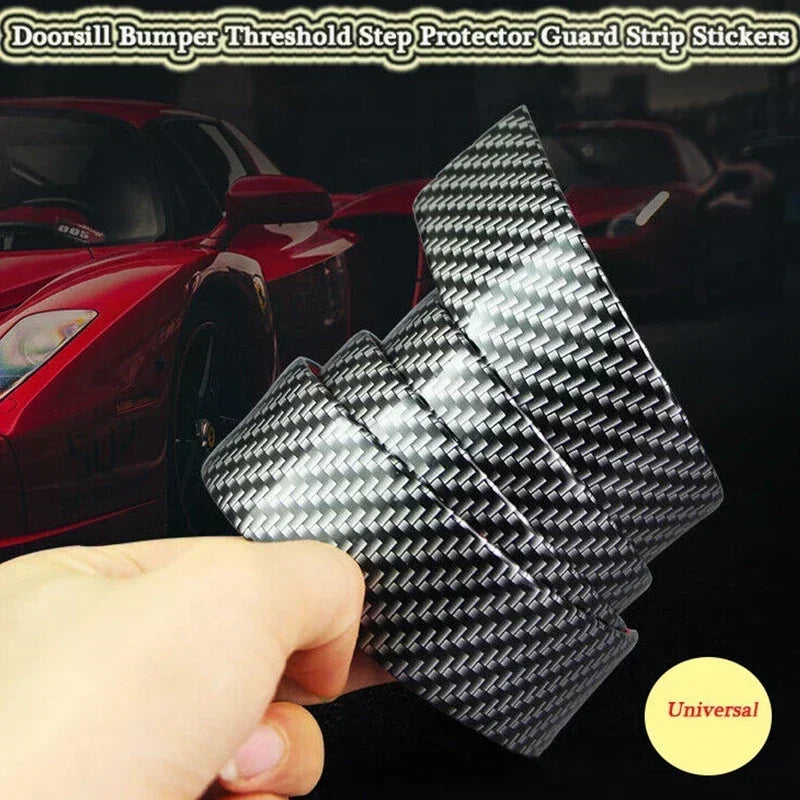 Universal Car Stickers Doorsill Bumper Threshold Step Carbon