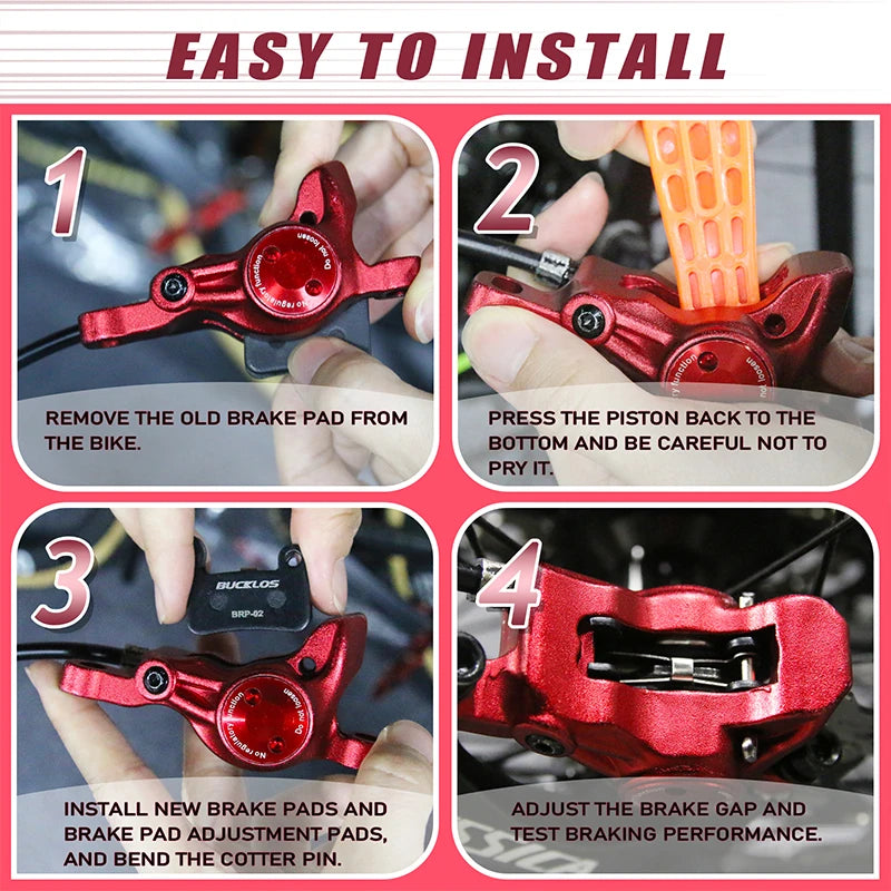 BUCKLOS Bicycle Hydraulic Disc Brake Pads for M535 Metallic 