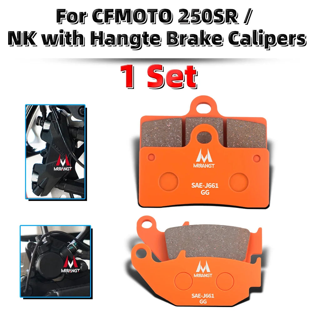 MRRANGT Ceramic Brake Pads Performance Brake Kit fit for CFMOTO 450SR 450NK 450MT 450SR-S 450CL-C 250SR 250NK CLX250 250CL-C