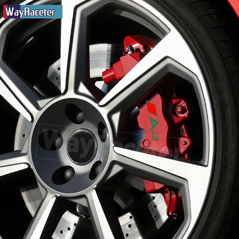 6 Pcs Top Vinyl Decal High Temperature Car Brake Caliper Sti