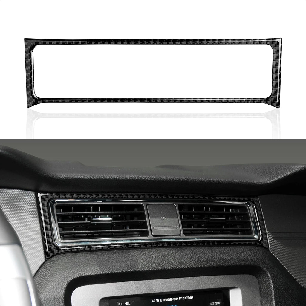 For Ford Mustang GT Shelby (2010-2014) Carbon Fiber Interior Sticker Car Center Console Gear Shift Panel Steering Wheel Trim