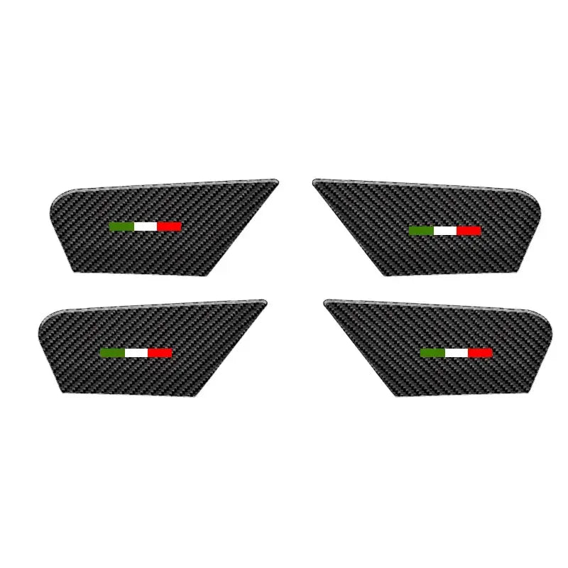 4pcs Carbon Fiber Car Door Inner Bowl Decoration Stickers Tr