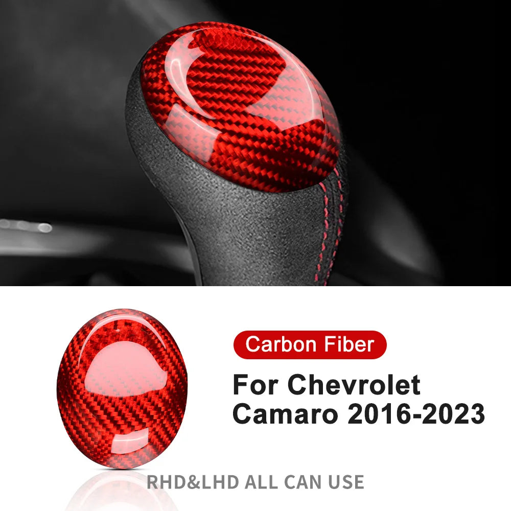 Real Carbon Fiber for Chevrolet Camaro 2016 2017 2018 2019 2020 2021 2022 2023 Car Interior Trim Red Black Accessories Sticker