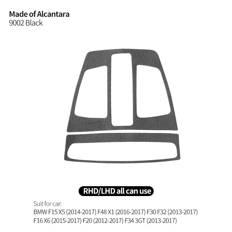 For BMW 1 3 4 Series F30 F32 F34 F15 F16 F20 F48 Made of Alcantara Car Reading Light Panel Trim Sticker Interior Accessories