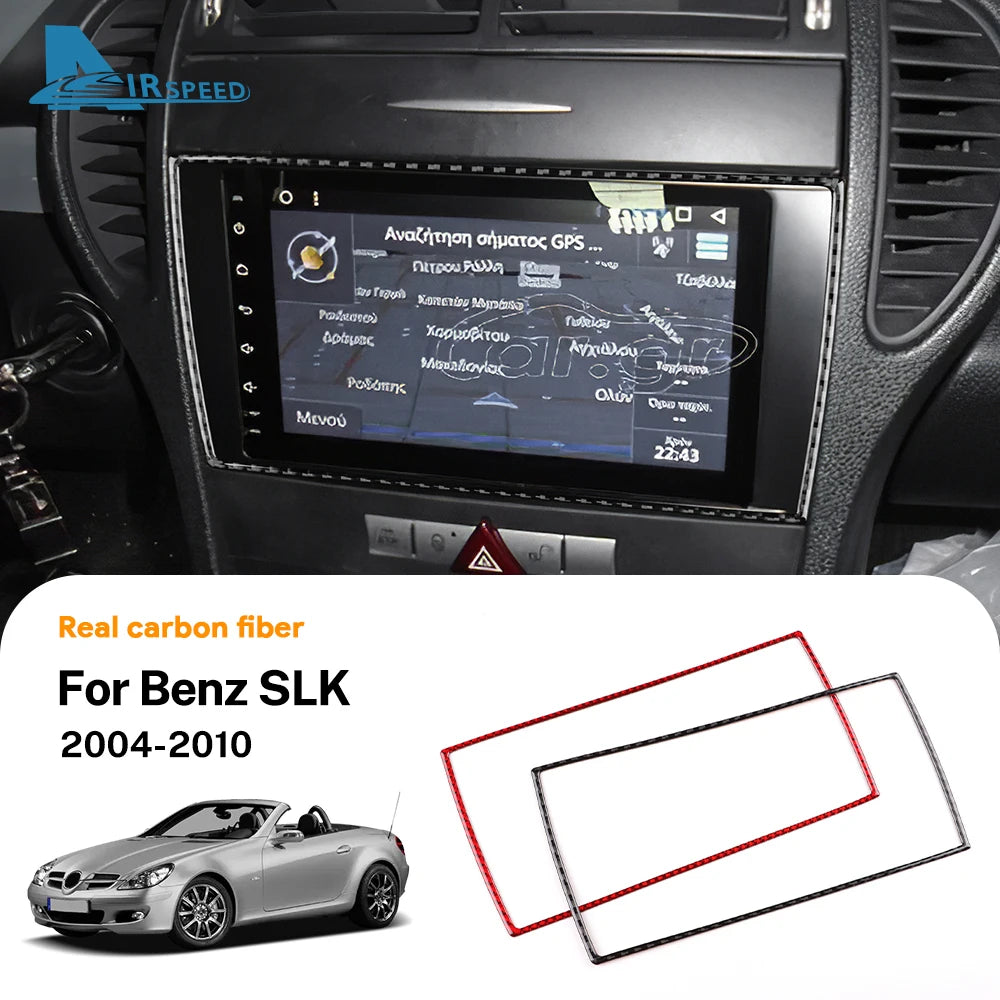 Real Soft Carbon Fiber Trim Sticker For Mercedes Benz SLK R1