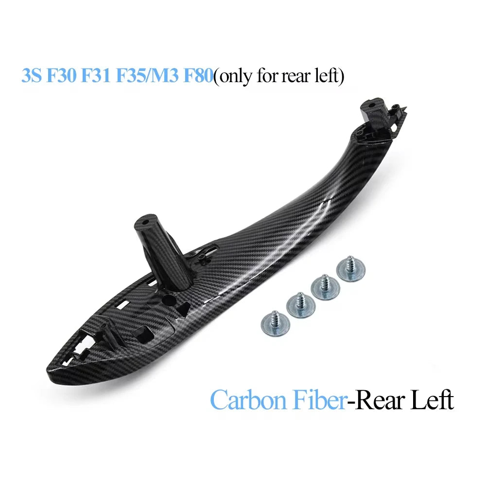 Carbon Fiber Interior Car Asseccories Door Pull Handle with Handle Outer Cover Trim For BMW 3 4 Series F30 F80 F31 F32 F33 F34