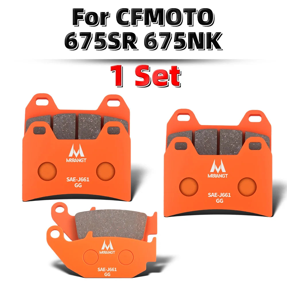 MRRANGT Low Noise High Performance Ceramic Brake Pads Set fit for CFMOTO 700CL-X 700MT 675SR 675NK 500SR 800MT 800NK