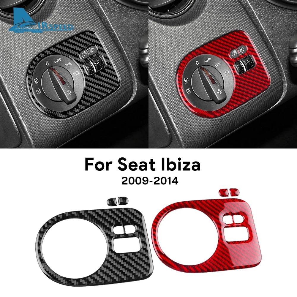 Real Soft Carbon Fiber Sticker For Seat Ibiza 6j 2009 2010 2