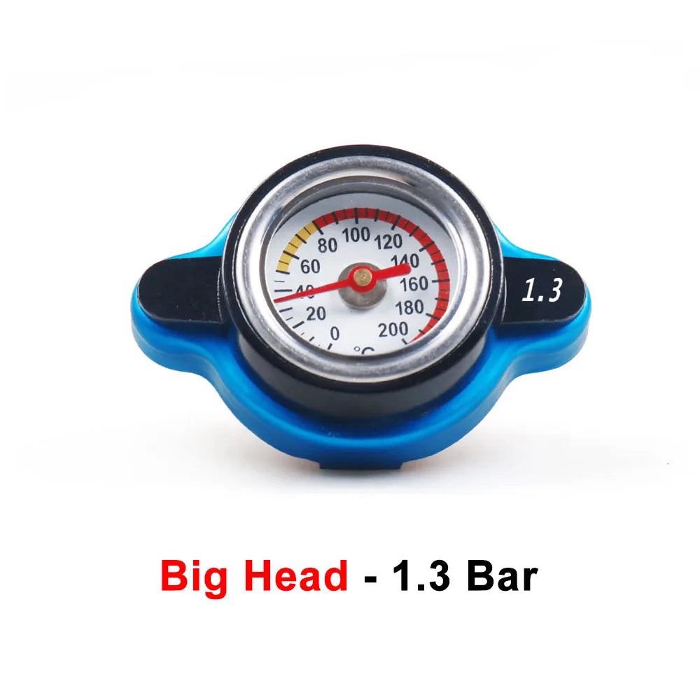 Racing Small and Big Head Thermost Radiator Cap Tank Cover Water Temp gauge 0.9BAR or 1.1BAR or 1.3 BAR Cover No logo