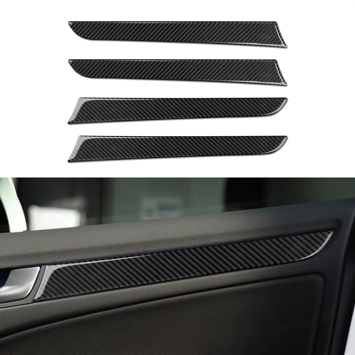 Car Center Console Gear Shift Panel Set For Audi A4 S4 RS4 A5 S5 RS5 (2007-2016) Carbon Fiber Interior Sticker Trim Accessories