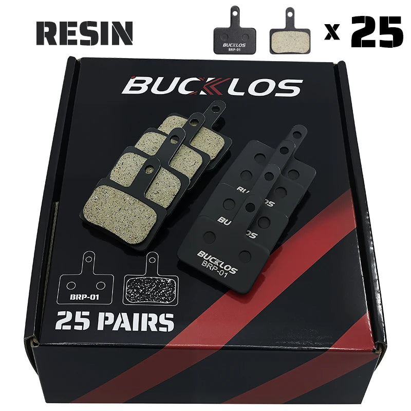 25 Pairs BUCKLOS Disc Brake Pads for SHIMANO B01S B05S Ceramic Resin Bicycle Hydraulic Brake Pads Road Mountain Bike Brake Pads