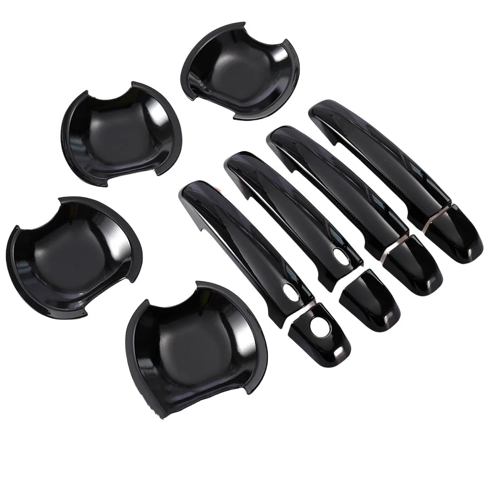 Glossy Black Carbon Fiber Car Door Handle Cover Trim Sticker