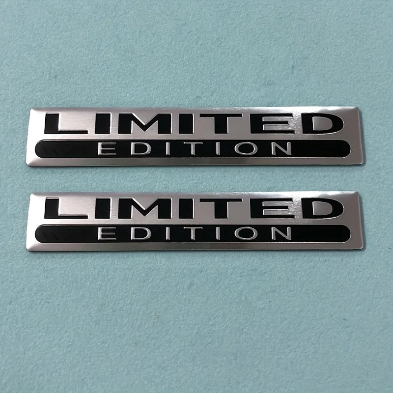 2PCS Limited Edition Emblem 3D Metal Badges Decal Sticker Auto Racing Sport Emblem for Rear Trunk Side Fender Car Motorcycle Sti