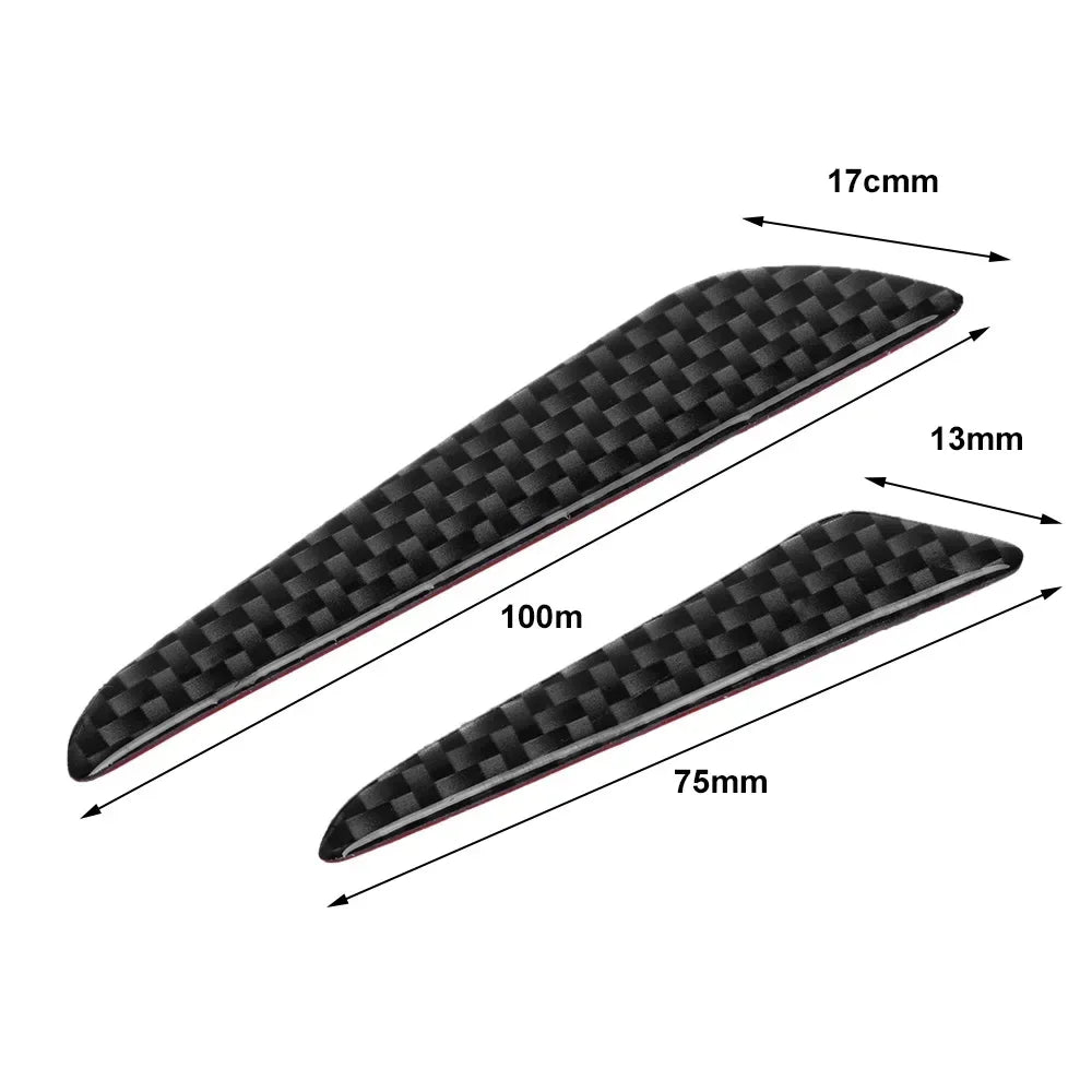 4 Pcs Black Carbon Fiber Car Door Edge Guard Strips Scratch 