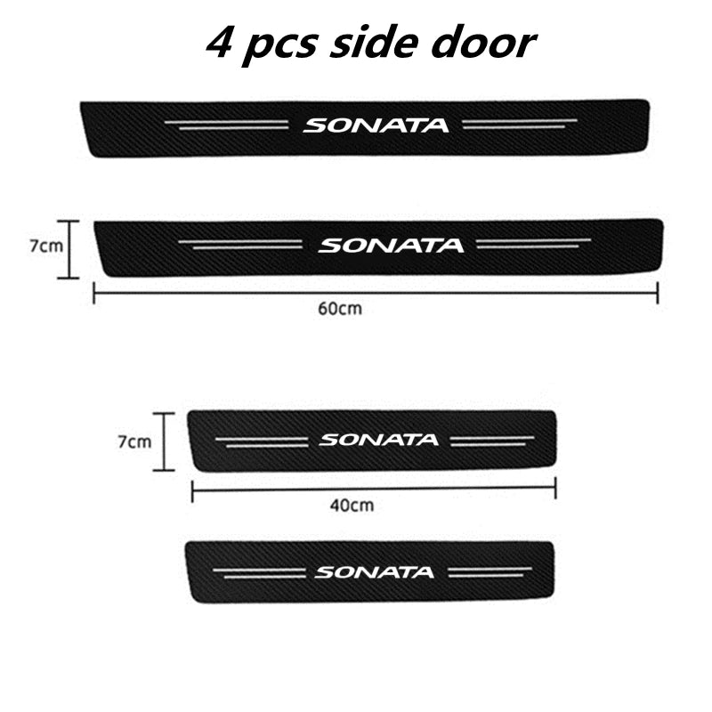 60X7CM Car Door Sill Side Anti Scratch Protector Strip Carbo