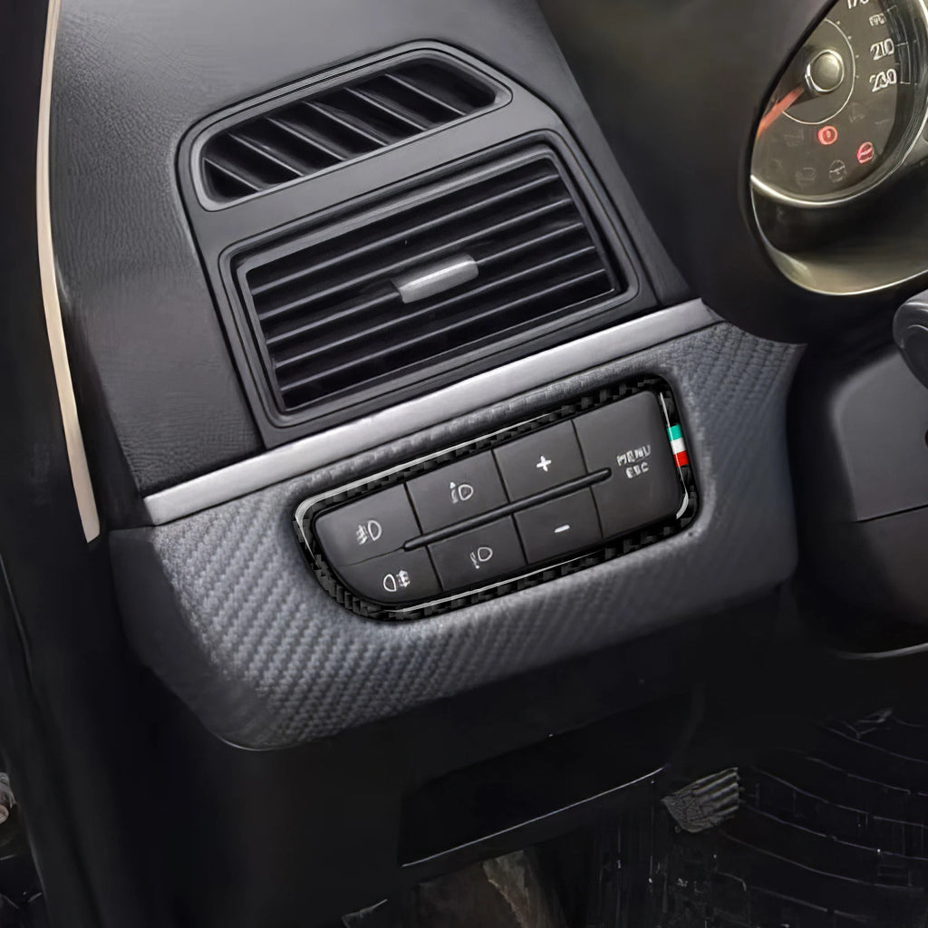 Car Headlight Switch Panel.Carbon Fiber Trim Sticker.For Fia