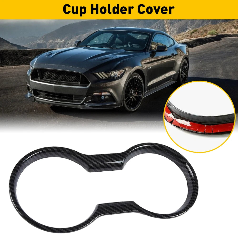 Cup Holder Cover Frame for Ford Mustang 2022 2021 2020 2015 