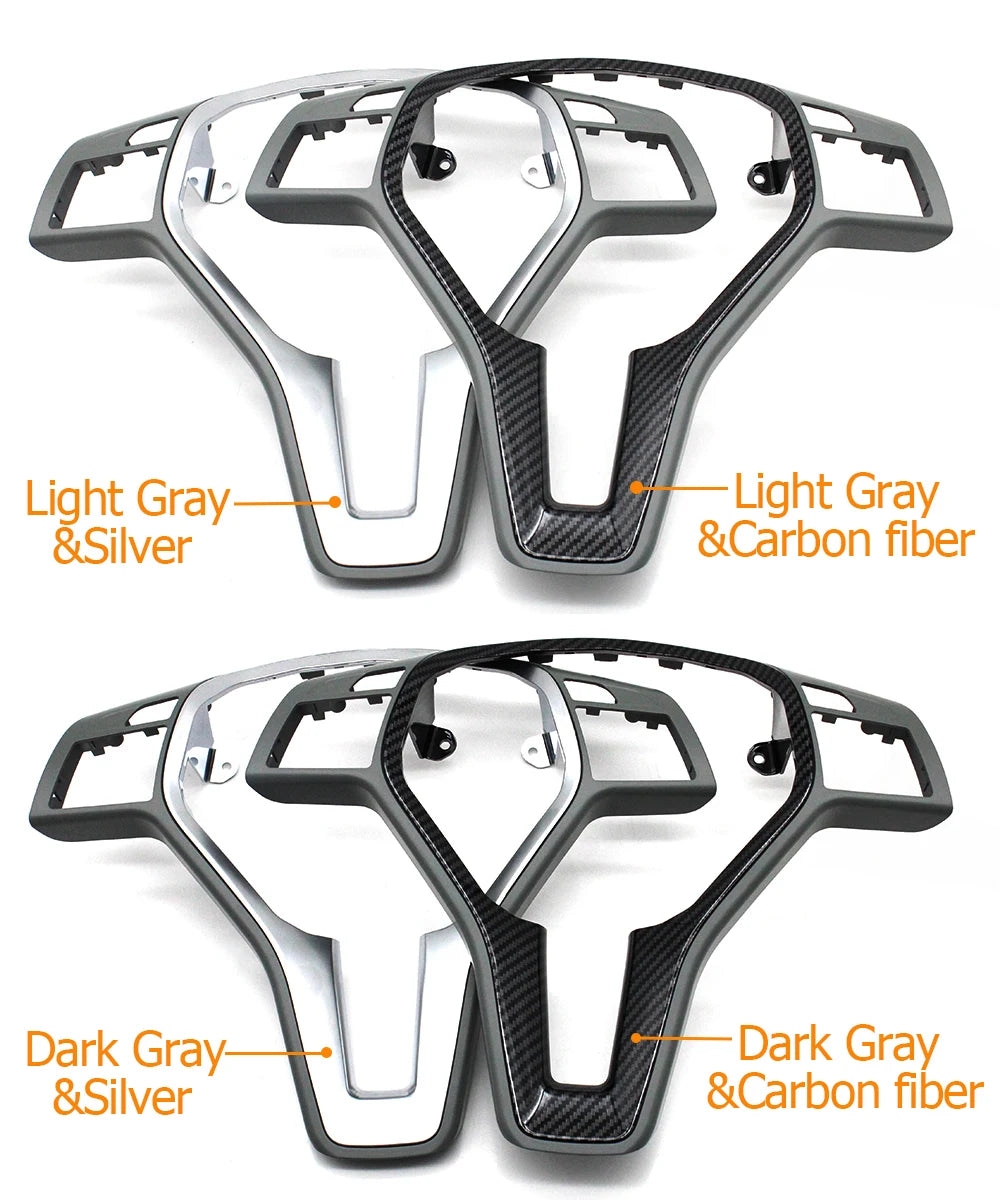 Interior Car Steering Wheel Carbon Fiber Cover Panel Trim Fo