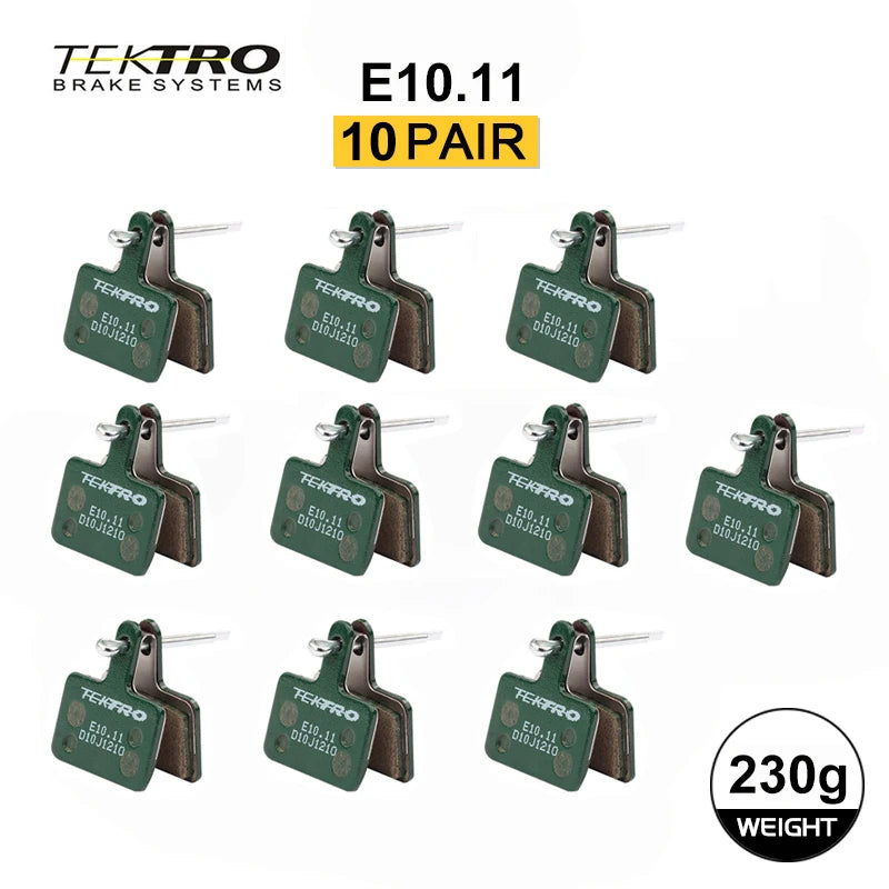 TEKTRO E10.11 MTB/Road Disc Brake Pads Resin-Metal 2mm Universal Compatible with Shimano M355/M395/495 & Tektro HD-M520/E350