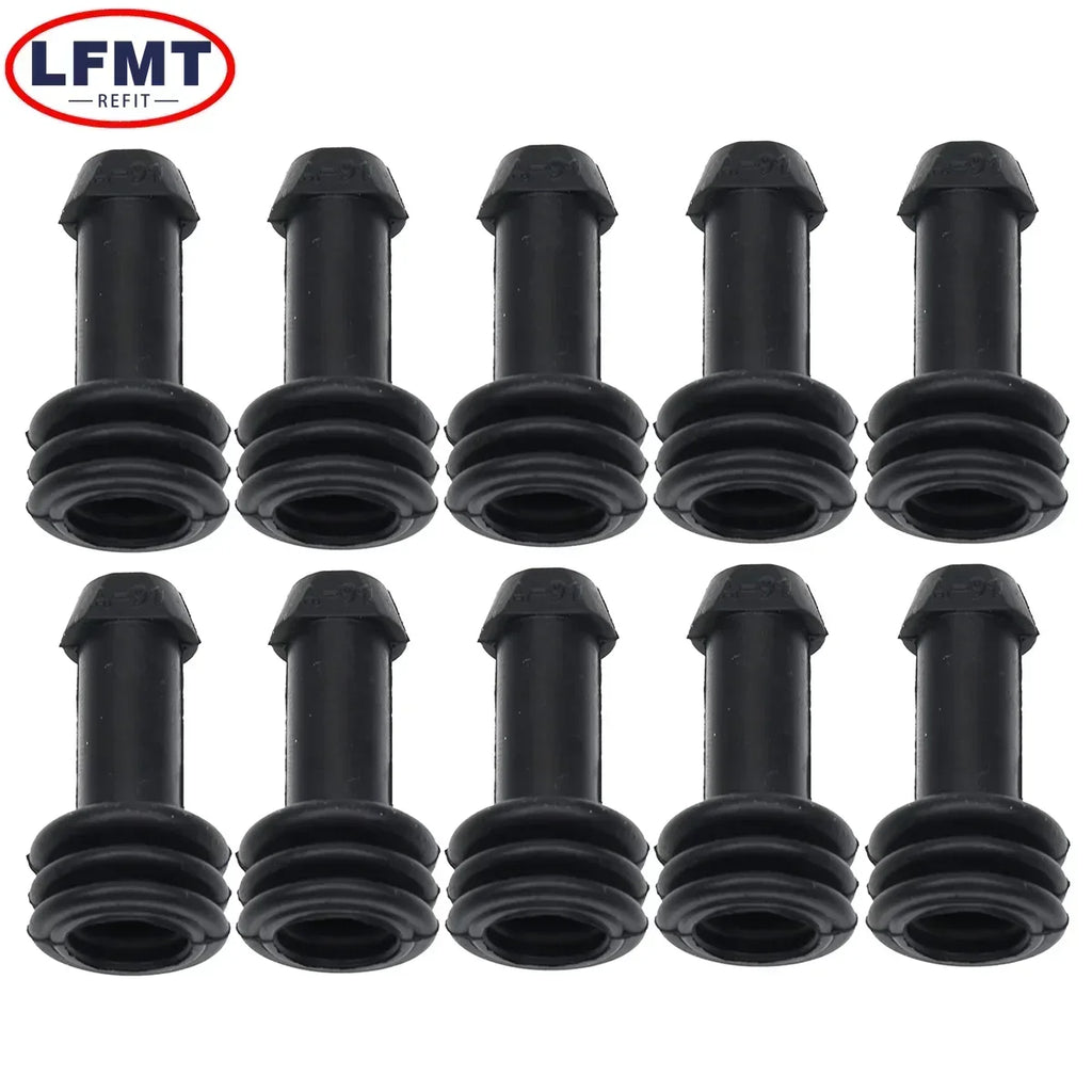 10 sets Motorcycle Scooter Brake Upper Lower Pump Caliper Shock Absorber Sleeve Dust Cover Rubber Disc Waterproof Cap Universal