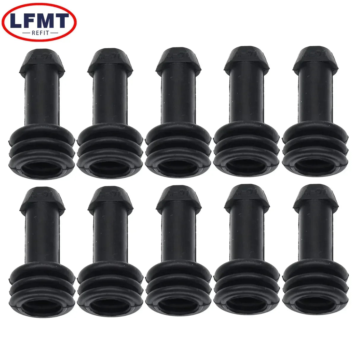 10 sets Motorcycle Scooter Brake Upper Lower Pump Caliper Shock Absorber Sleeve Dust Cover Rubber Disc Waterproof Cap Universal