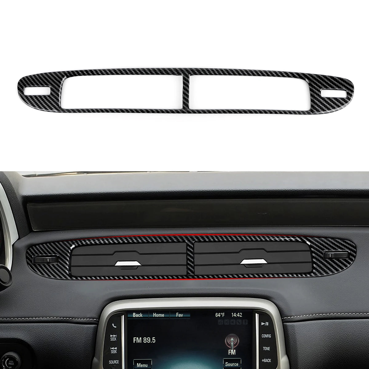 ABS Trim Car Center Console Gear Shift Panel Cover Carbon Fiber Interior Sticker For Chevrolet Camaro ZL1 2010-2015 Accessories