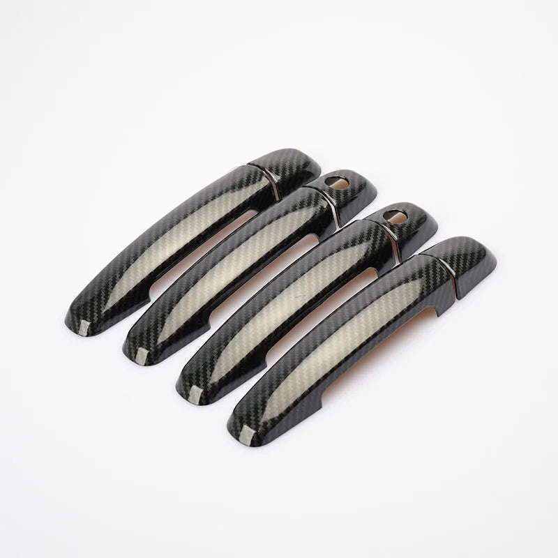 Glossy Black Carbon Fiber Car Door Handle Cover Trim Sticker Styling Accessories For Suzuki Grand Vitara 2005 -2012
