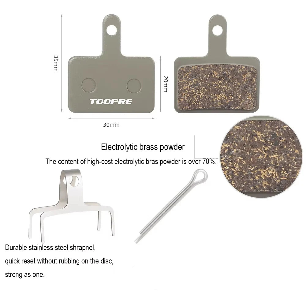 TOOPRE-MTB Bike Metal Brake Pads Oil Disc Brake for SHIMANO 
