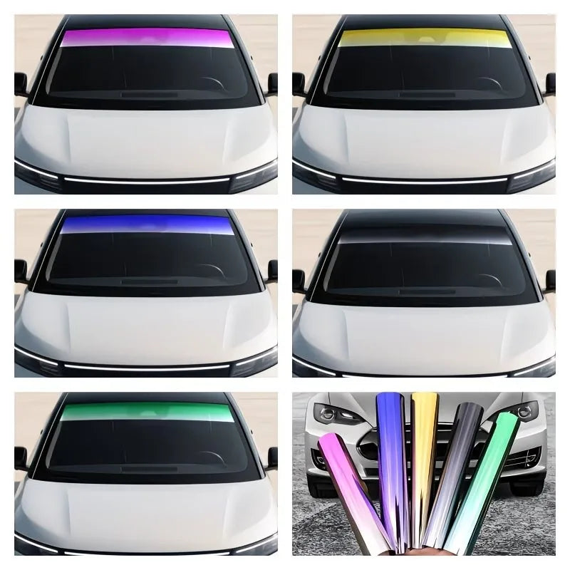 Car Sun Visor Strip Tint Film Front Windshield Shade Car Win