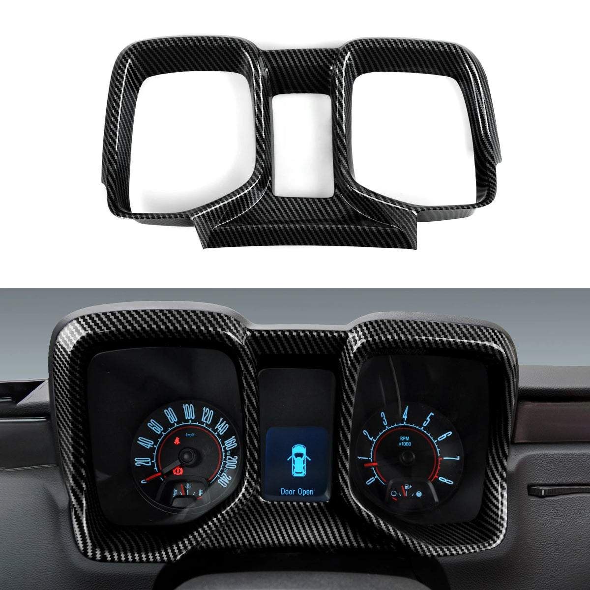 ABS Trim Car Center Console Gear Shift Panel Cover Carbon Fi