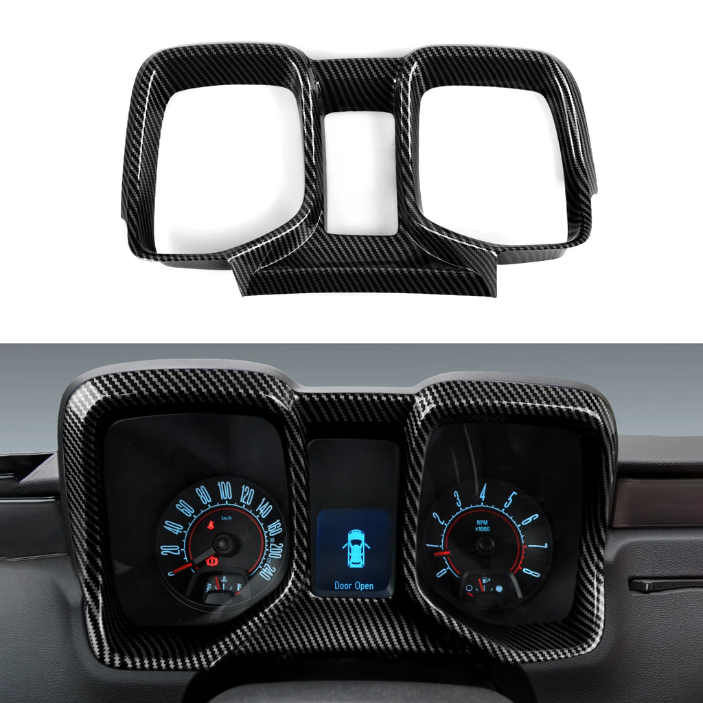 ABS Car Dashboard Display Screen Cover Carbon Fiber Interior