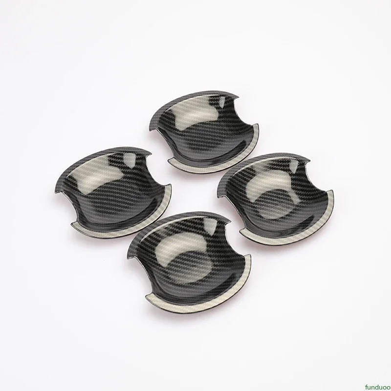 Glossy Black Carbon Fiber Car Door Handle Cover Trim Sticker