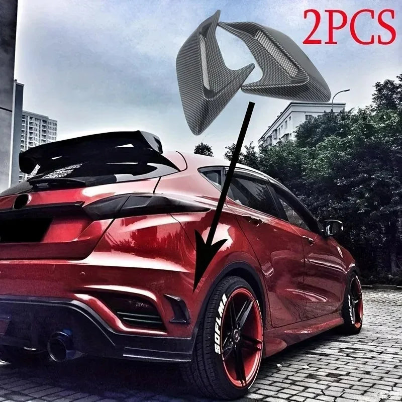 Carbon Fiber Universal Car Shark Gills Fender Side Air Flow 