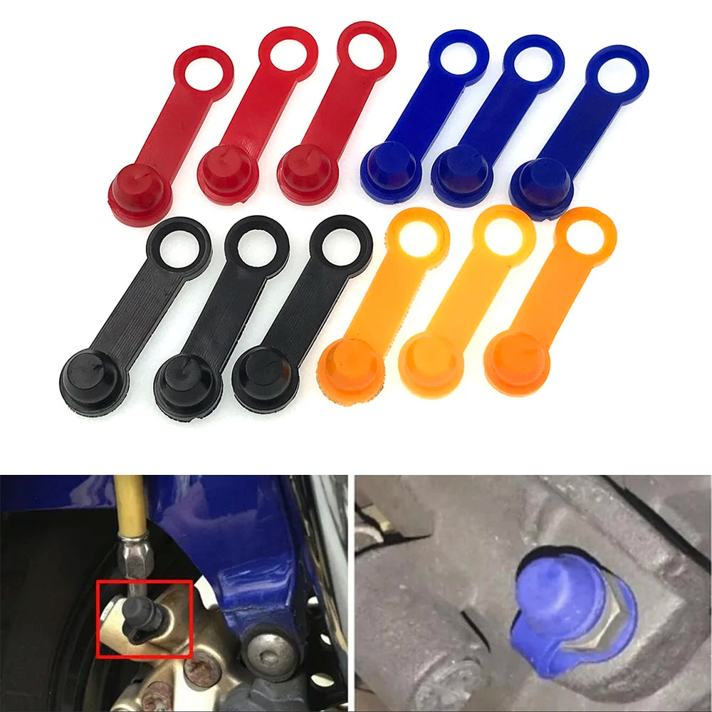 3pcs Car Brake Pump Dust Cap Oil Drain Screw Cap Brake Calip