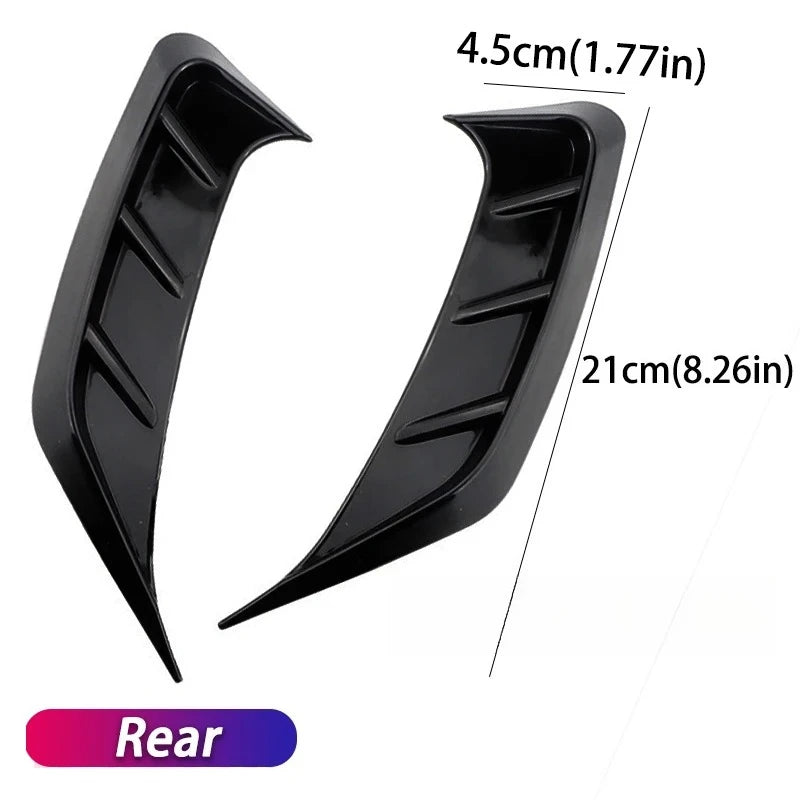 Front Rear Car Headlight Eyebrow Sticker Pair LED Light Trim