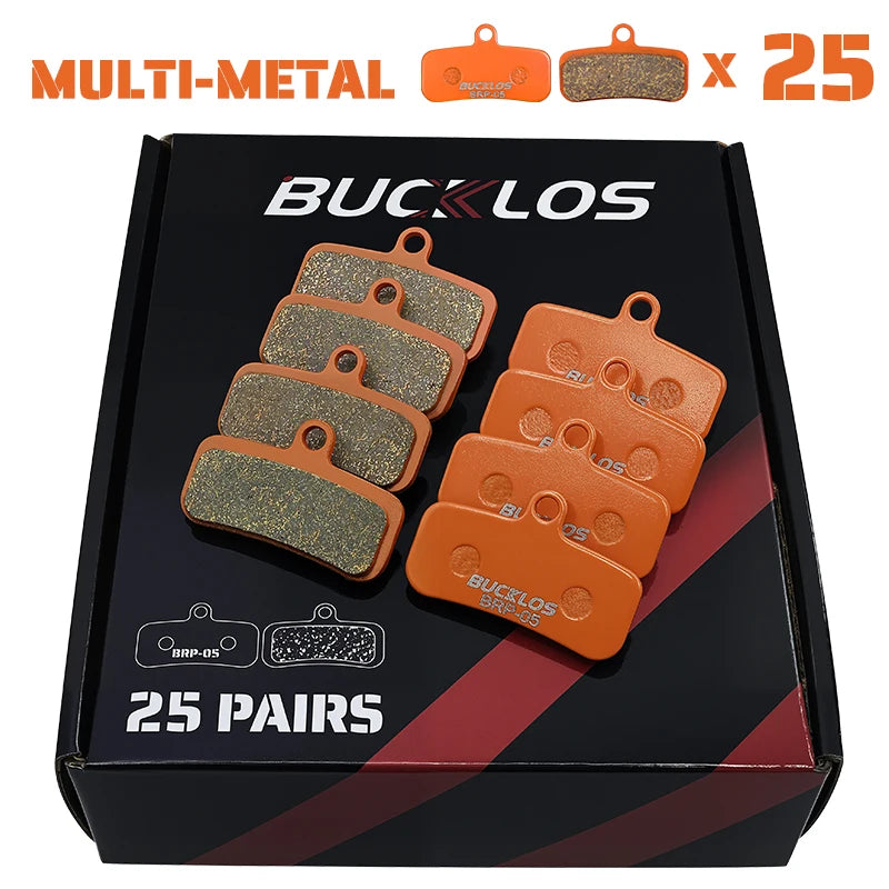 25 Pairs BUCKLOS BRP-05 Bike Disc Brake Pads Ceramic Resin Bicycle Hydraulic Brake Pads for SHIMANO D02S N03A Bicycle Brake Pads