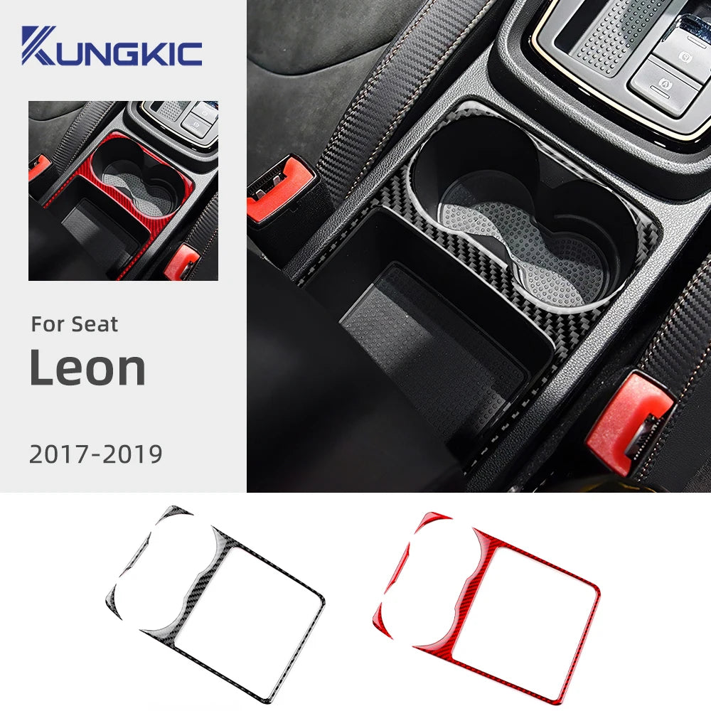 Real Soft Carbon Fiber Sticker For Seat Leon 2017 2018 2019 